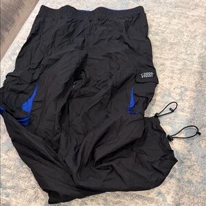 STUSSY Black and Blue Track Pants